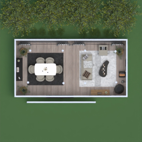 floor plans гостиная столовая 3d