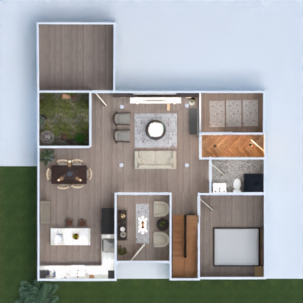 floor plans famiglia illuminazione vano scale architettura appartamento 3d