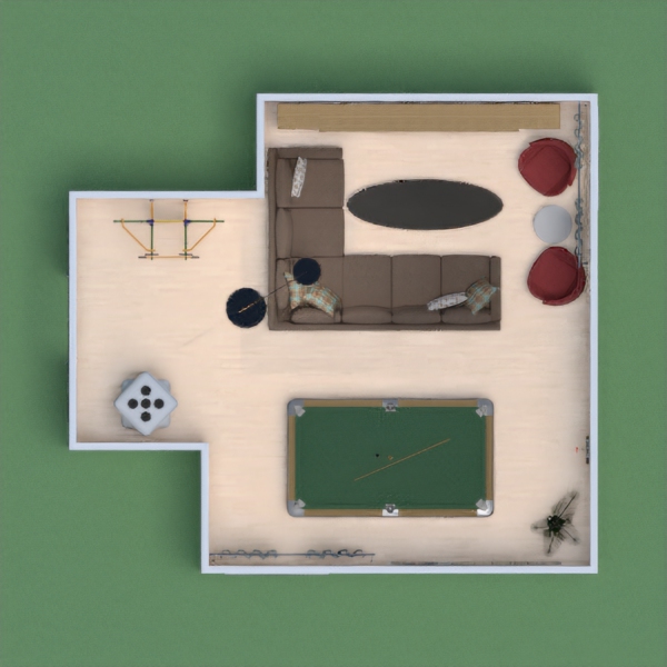 My Project is an entertainment room with board games as asked and also a living room area for chilling.
My board games are pool, bull's eye, some workout and big dice.

HOPE YOU LIKE IT AND PLEASE VOTE FOR ME.