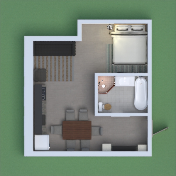 it is a small  modern the apartment