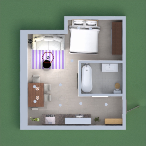 I made this small apartment in a old town