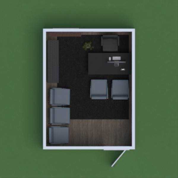 I created my own office.Although its a little space,i tried to use it good as possible .Also I like dark colours,so I used them as much as I could.