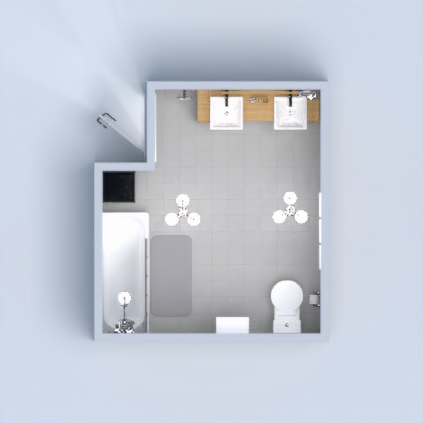 This bathroom is a modern bathroom with sheek. With the combination of wood and the gray and white tile it will bring the best out of you and your guests. With the shower and bath combo it will make excellent day-to-day cleans for you and your kids.
