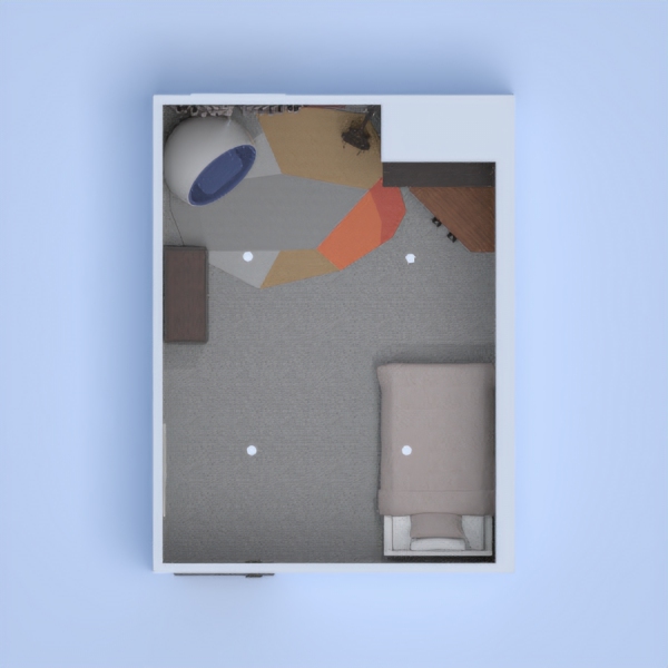 A grey boy's bedroom with a bed, a chair, a desk, and more.
