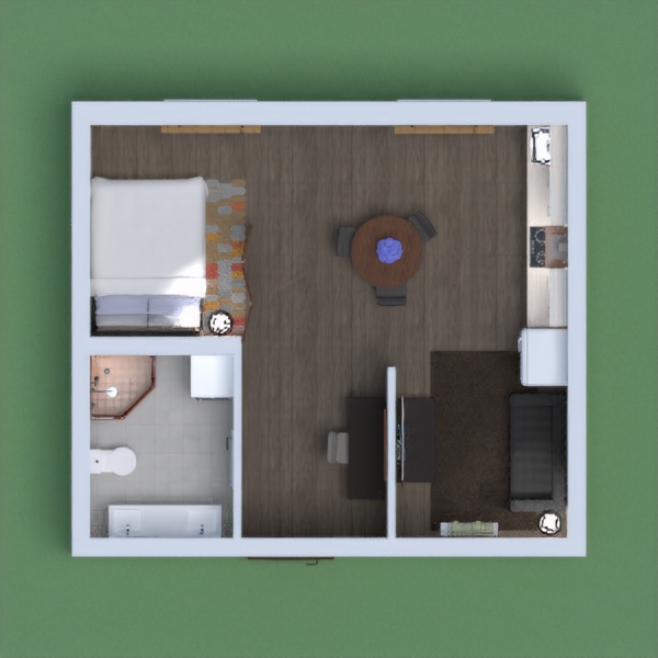 I tried to make a small apartment. Its not my favorite, but its okay!