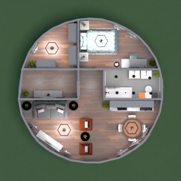 ROUND HOUSE
My project is a round house as assigned.
I went with the theme black, orange, light gray, pale blue and pale pink.
I have a living room, kitchen/dining area, entryway, bathroom, bedroom and closet.
I REALLY HOPE YOU LIKE IT, IF YOU DO PLEASEEEEE VOTE FOR ME.
Byeeeeeeee.