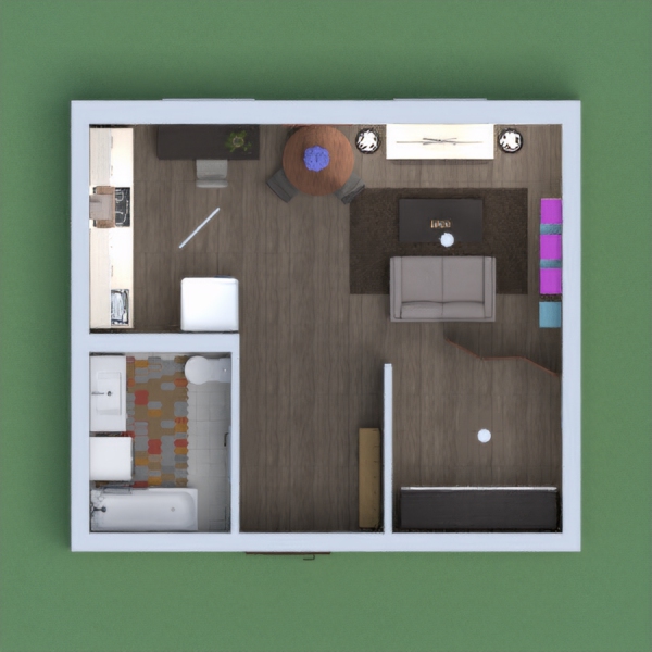 Маленькая,но уютная квартирка для двух человек.