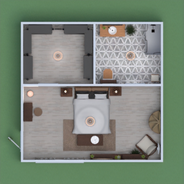 Boho Chic Bedroom, Wardrobe, and Bathroom
