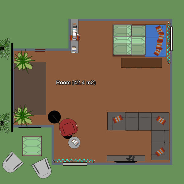 mini house: one living room, one 