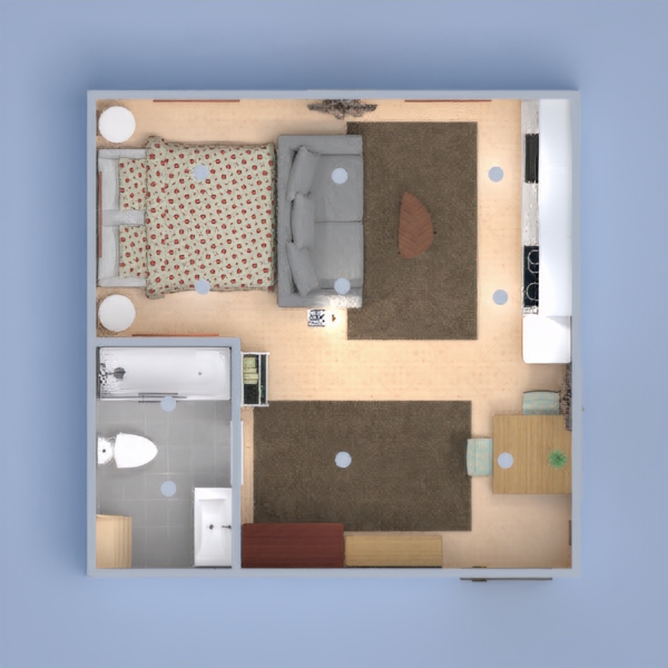 This is my interior for a small studio apartment, i tried to make it cozy and ( a little bit) Scottish. I hope you like it!