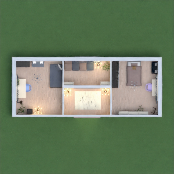 Two about 12 year old girls that are sisters rooms with a shared relaxing room, pretty opposite styles but only because I wanted to use different furniture, please vote and give feedback in the comments. I’ll check out your designs as well. ????????Good Luck!