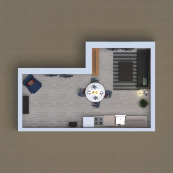 I wanted to make a cozy place for one or two people to live and hang out