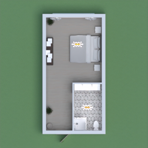 a modern room with floating shelves. pls vote for me!!! comment on what u think of the design!!