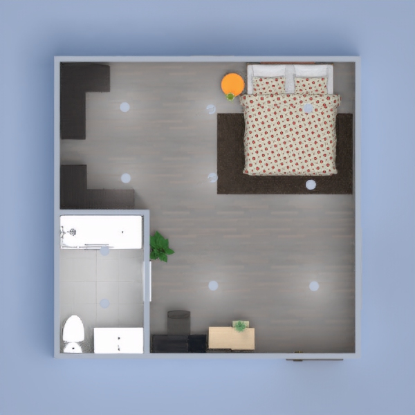 This is a design of simple and decent house design of a bedroom. It especially comes with a bathroom attached