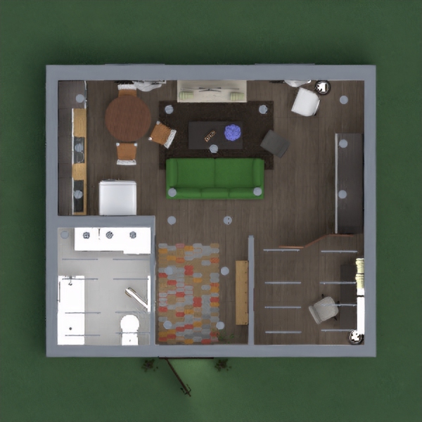 My project has a theme of the wilderness on the walls for the wallpaper. I wanted the house to have a modern feel to it, but also feel like home. The couch could be used as a bed. I put in one den, one bathroom, a kitchen, and a living room/ bedroom. I think that this house could be used for college kids bc it's not very big and three or four people could live in this. I think this house would be a great house to live in. It was so much fun creating this house!