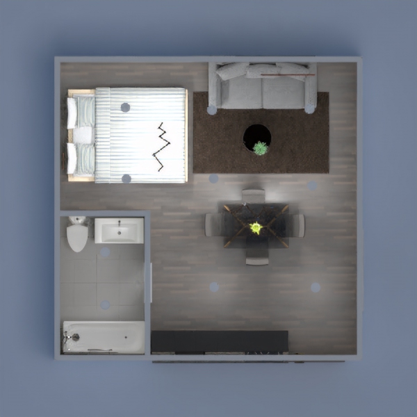 i made a modern small house with 1 bed 1 bath