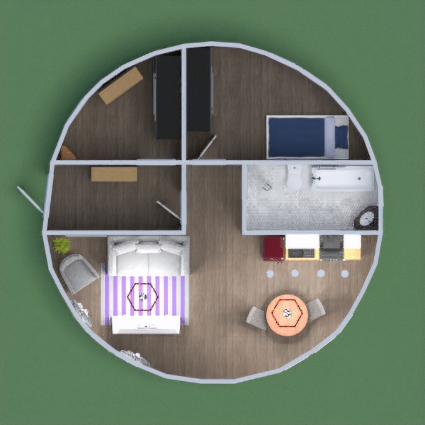 small but cozy round house