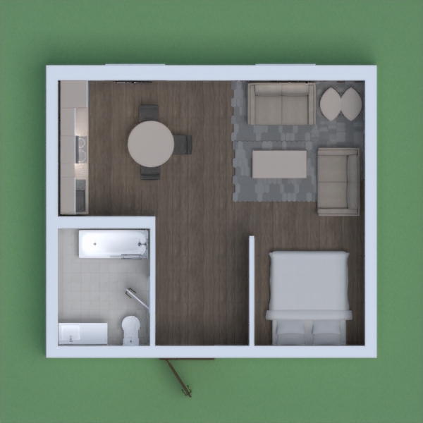 A classy Modren gray little apartment