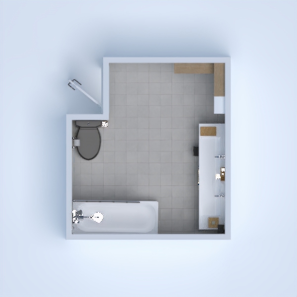 This is a modern bathroom with lots of storage to hold accessories. It has a shower?bath ,a toilet -loo roll and soap.