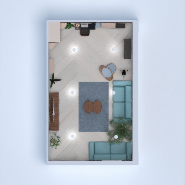 This is my minimalist and eco room. I didn;t want to go with the usual black and white minimalist room, I wanted a bi more creativity. Added creem colors and blue to add contrast and make it look warmer. I kept the decor minimal and controled. I hope you like the warmth of this room just as much as I do.