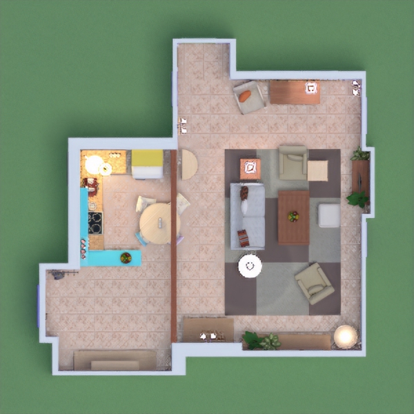 Monica's apartment from Friends. Tried my best to recreate it here :)