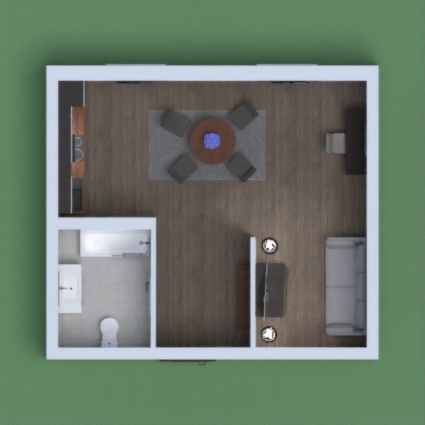This is a small flat, I did not have room for a bedroom because the flat is so small. Please leave your thoughts in the comments section down below thx.