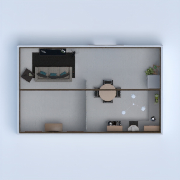 My project is a nice hangout/living area. Wood, concrete, and metal theme made me think of this as a garage that was transformed into a nice hangout.