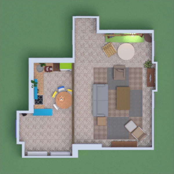 Hello, this is my design of Monica's apartment from friends. I tried to make it look exactly the way it is in the show. I hope you like it