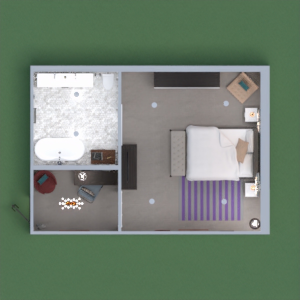 This is a one bedroom apartment with one luxurious bathroom, and an office.