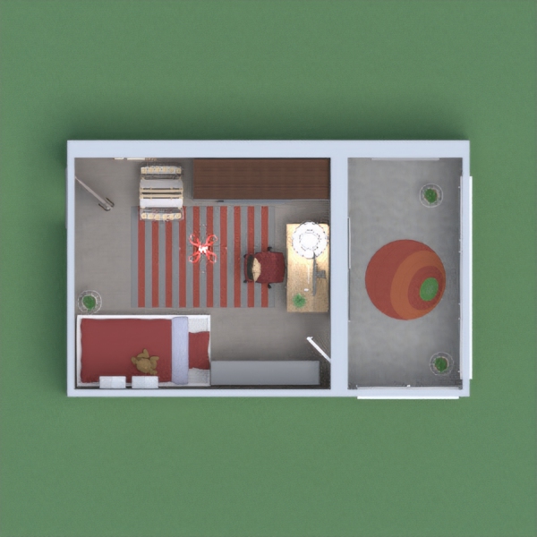 Red bedroom with balcony! Please vote!
