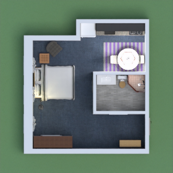 it is a little apartment that a person or two can live in, it has a kitchen and a table for your meals,there is a bed and TV area and ther bathroom has a tile like floring,when u walk in u can see the shoe stand to but your shoes in.