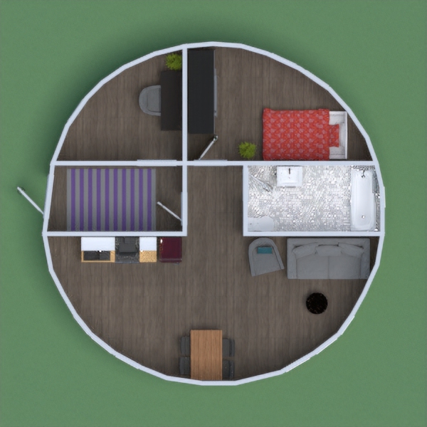 a circle house for 2