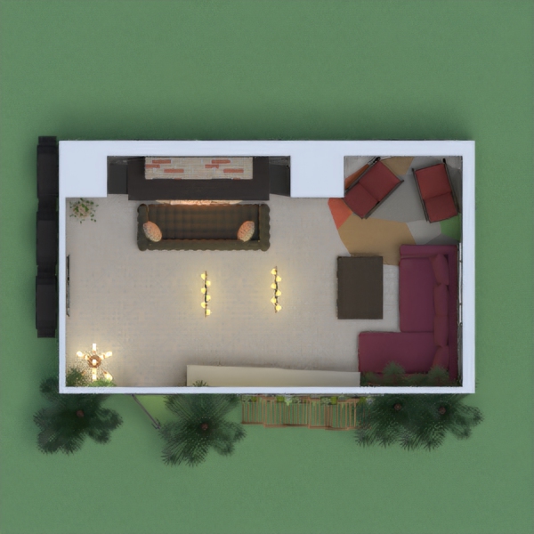 I made a living room with a campfire I tried to make it look like myn I hope yall like it :> if you don't its ok :<