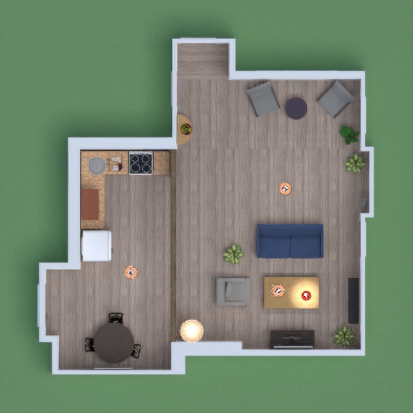 A simple apartment, I did not put blinds or carpets, I thought it wouldn’t combine much, very simple to receive friends, I hope you like it :) !