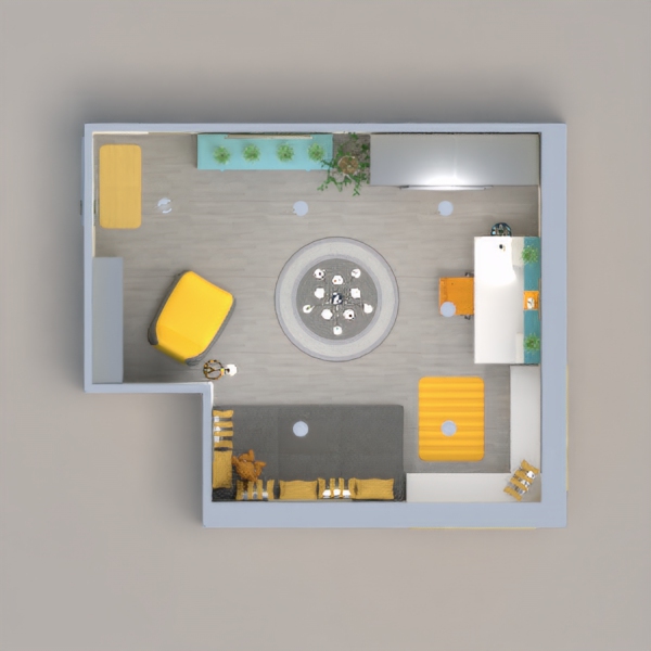 Here is my gray-yellow bedroom for a teenage boy with a car collection. I didn’t really like either of the beds, so I made one. I hope you like it.