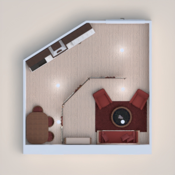 Hi! I went with a red and a wood. The living room is closed off with white and red curtains. Please tell me what you think and I will check out your project. PLEASE don't say 