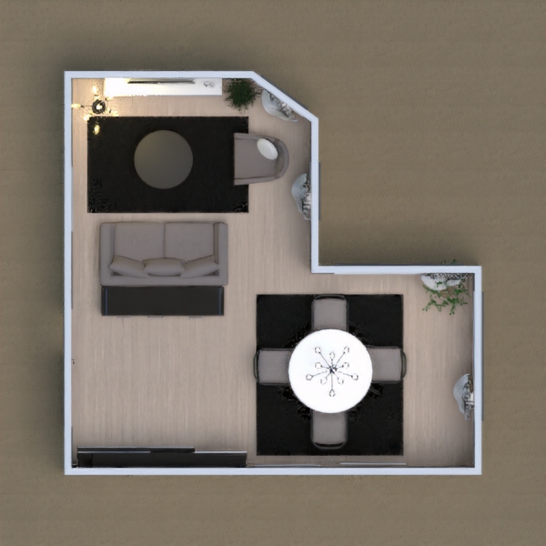 First off thank you guys so much for 17 likes on that's weeks challenge! In the room, there is a dining space and a living room with a beutiful wood accent wall. Hope you like the build. UwU