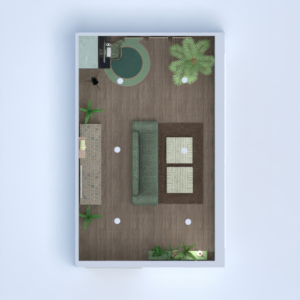 Simple room with plants