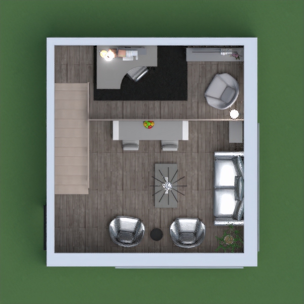 well i did a really modern house i could not find the bedroom stuff so i made this into a loft on the top i made a little office on the bottom when you first enter you will walk into a sitting area then if you walk more  to the front you well see a kitchen if you see two blocks together those are a fridge i put the two because if you have seen one in real life you will understand and i guess that's it
