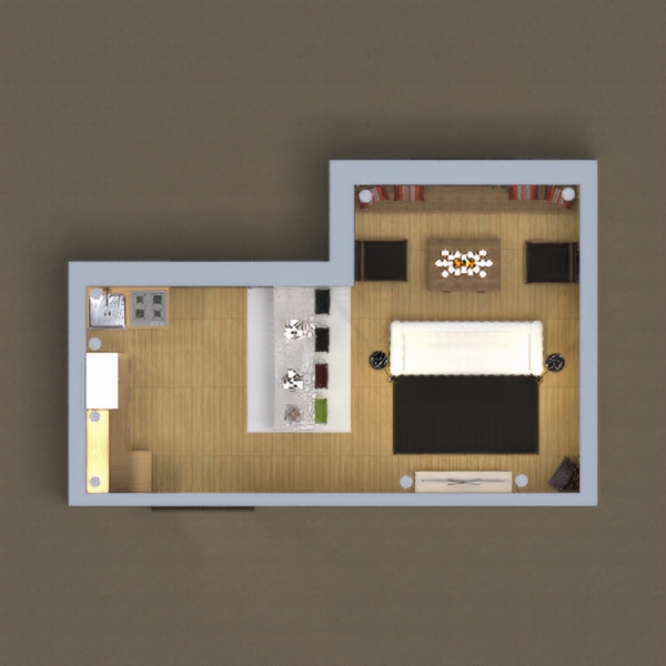 Kitchen and Living room