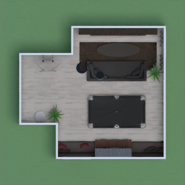 The room is divided into two parts. The gaming + movie area and the pool area. You can watch tv while playing pool and hangout with your friends/family at this area as well. I made it as a dark themed room. Do leave your honest opinion on this project and vote for me if you like it. And also, leave your project's link in the comment as well for me to vote for you when the voting start. Thank you =)