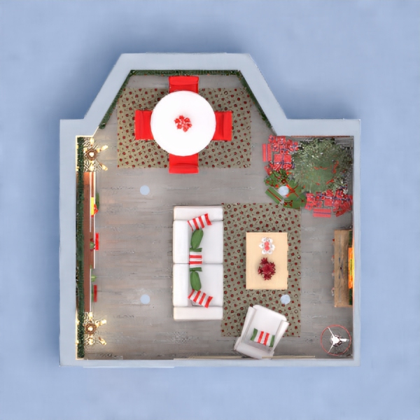 Today i have created Merry Christmas room. I made it with red, green and white as accent. i hope you like it. and 