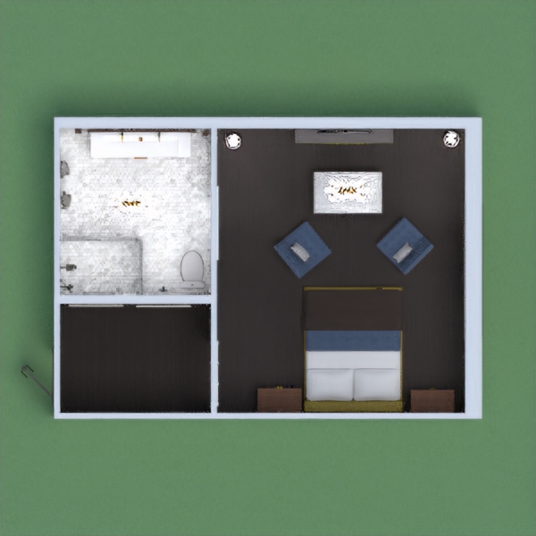 This is a lux hotel room with modern wood statement walls and a brown, blue and white color palette. I hope you enjoy and vote for me.