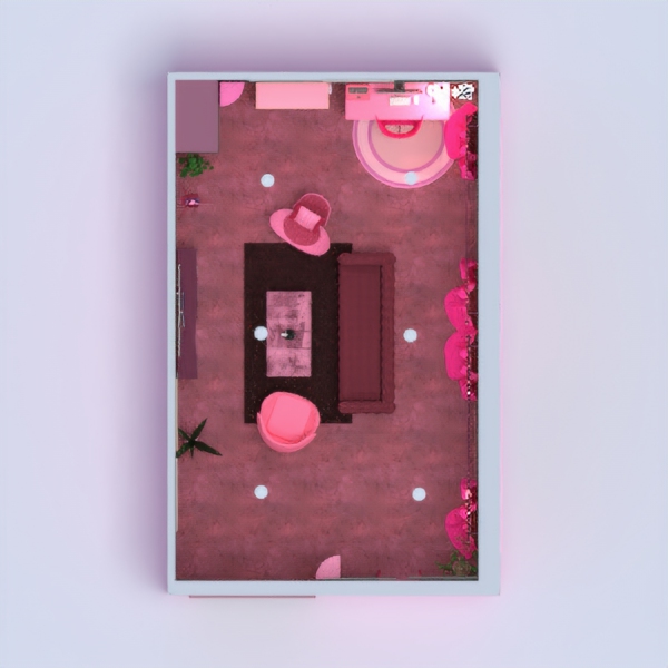 A pink minimalist eco living room