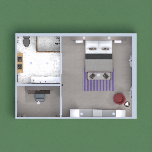 This is my project for this little hotel room. Unfortunately this time planner 5d didnt permit to modify or change any color, so the forniture, bed, carpet and so on have the standard textures. By the way, enjoy and have a little tour inside this room! Thank You!