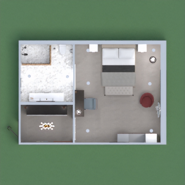 This is my hotel room! With the restrictions, it doesn't look as good as it could. Please vote for me and comment on what you think about my design choices. :)