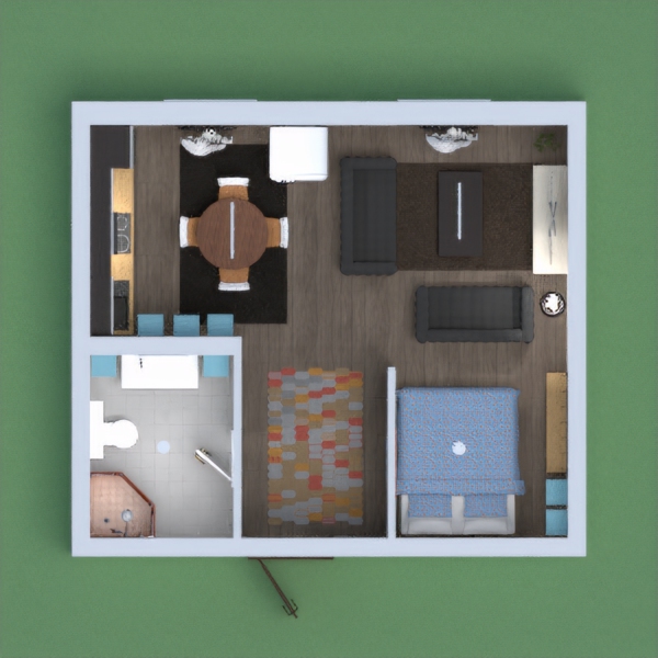 Small apartment interior.