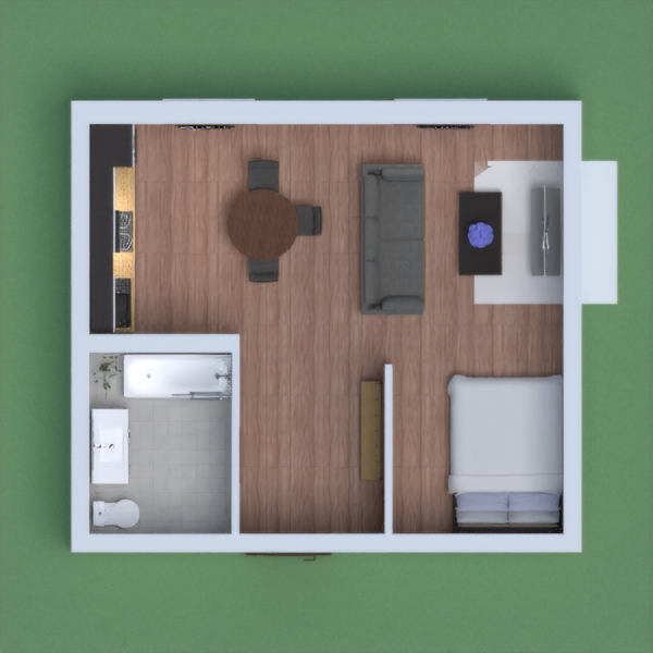 A cute modern apartment, perfect for someone going into college.