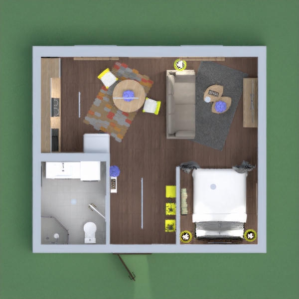I did an apartment that would state colour, modern and comfy.
:P