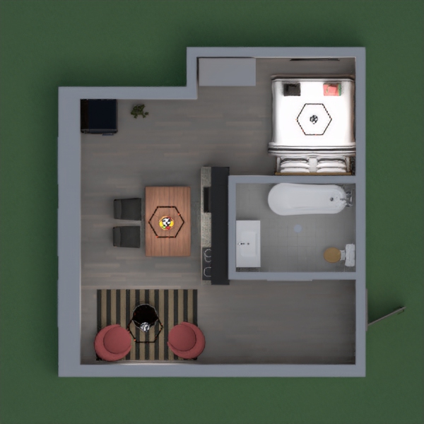 This is a small apartment for a couple